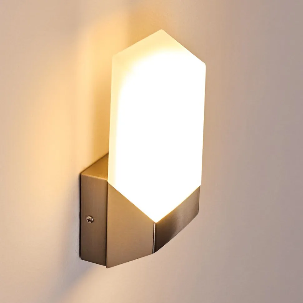 Applique Murale D'Exterieur Clear Led Nickel Mat, 1 Lumiere