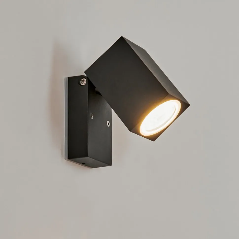 Applique Murale D'Exterieur Holiseva Led Noir, 1 Lumiere
