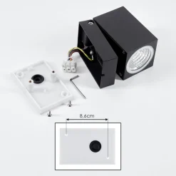 Applique Murale D'Exterieur Holiseva Led Noir, 1 Lumiere