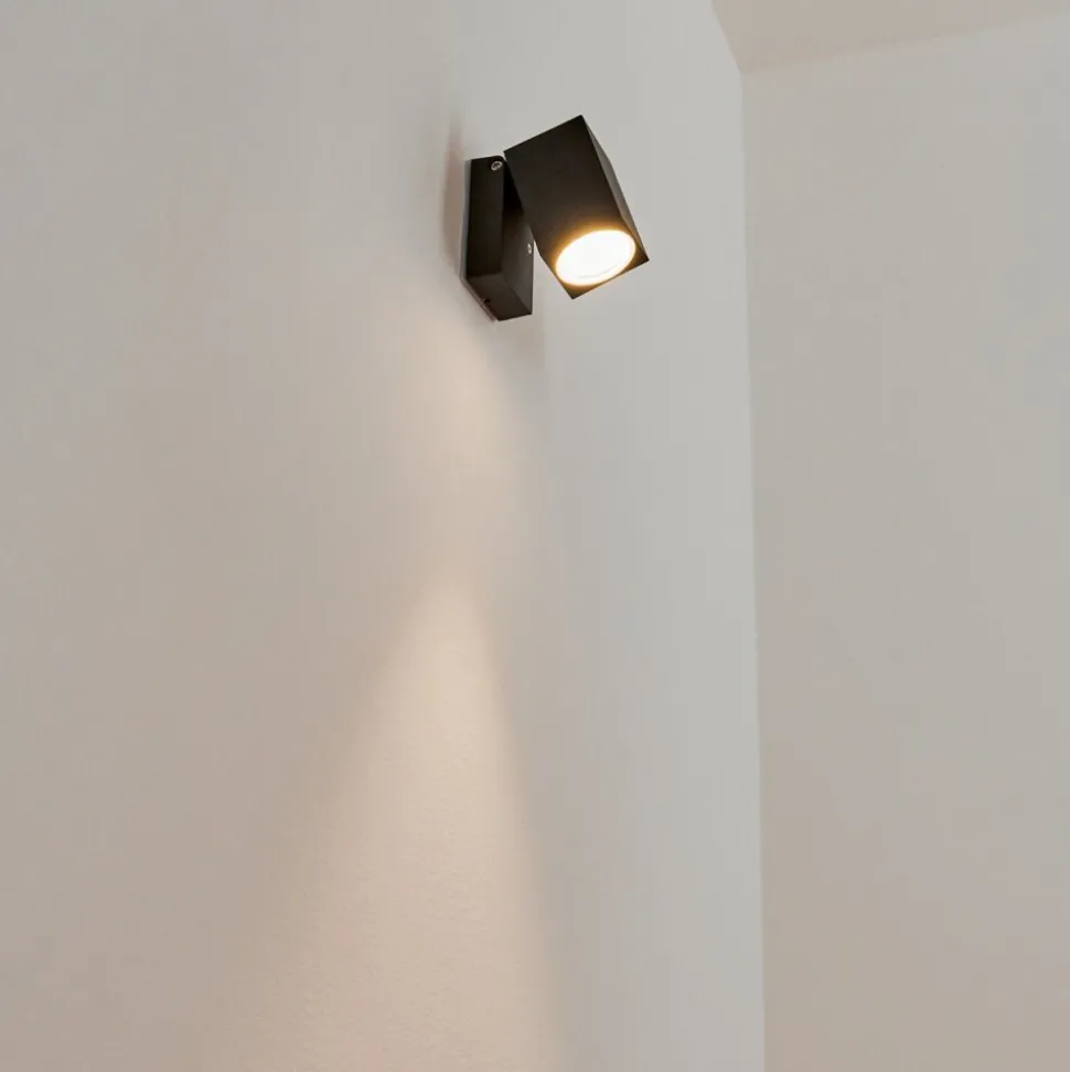 Applique Murale D'Exterieur Holiseva Led Noir, 1 Lumiere