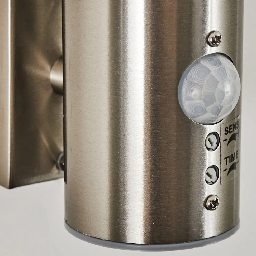 Applique Murale D'Exterieur Noreaz Led Acier Inoxydable, 1 Lumiere, Detecteur De Mouvement
