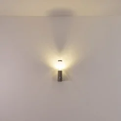 Applique Murale D'Exterieur Noreaz Led Acier Inoxydable, 1 Lumiere, Detecteur De Mouvement