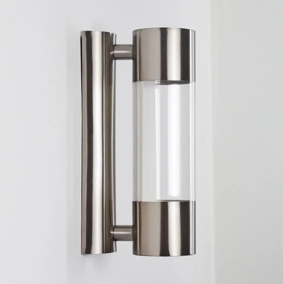 Applique Murale D'Exterieur Caivano Led Nickel Mat, 1 Lumiere