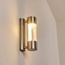 Applique Murale D'Exterieur Caivano Led Nickel Mat, 1 Lumiere