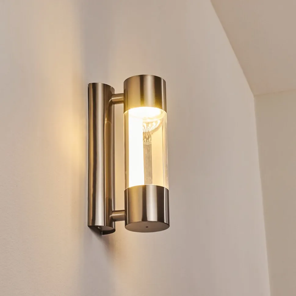 Applique Murale D'Exterieur Caivano Led Nickel Mat, 1 Lumiere