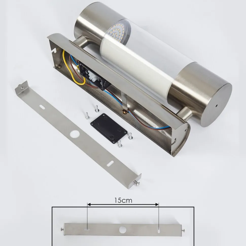 Applique Murale D'Exterieur Caivano Led Nickel Mat, 1 Lumiere