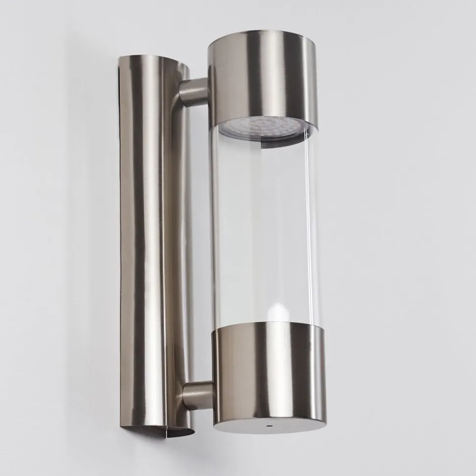 Applique Murale D'Exterieur Caivano Led Nickel Mat, 1 Lumiere