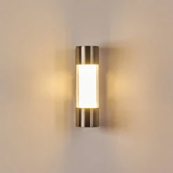 Applique Murale D'Exterieur Caivano Led Nickel Mat, 1 Lumiere
