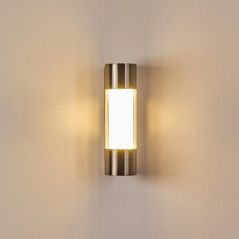Applique Murale D'Exterieur Caivano Led Nickel Mat, 1 Lumiere