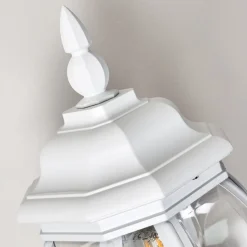Applique Murale D'Exterieur Lentua Blanc, 1 Lumiere, Detecteur De Mouvement