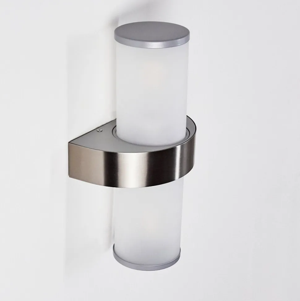 Applique Murale D'Exterieur Parawa Acier Inoxydable, 2 Lumieres