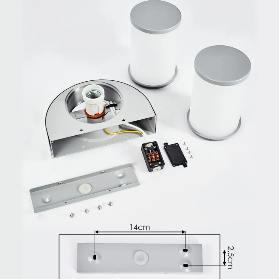 Applique Murale D'Exterieur Parawa Acier Inoxydable, 2 Lumieres