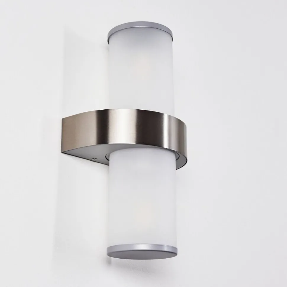 Applique Murale D'Exterieur Parawa Acier Inoxydable, 2 Lumieres