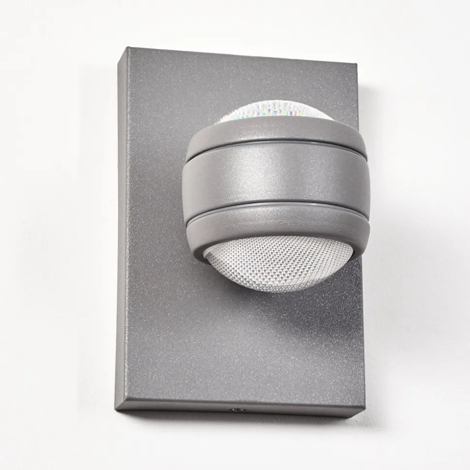 Applique Murale D'Exterieur Arsego Led Gris, 2 Lumieres
