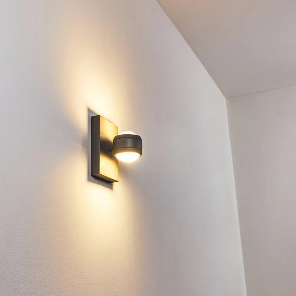 Applique Murale D'Exterieur Arsego Led Gris, 2 Lumieres