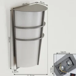 Applique Murale D'Exterieur Lamarche Led Gris, 3 Lumieres