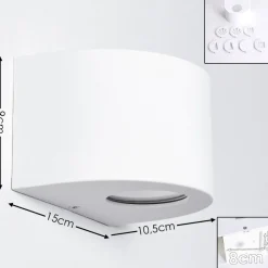 Applique Murale D'Exterieur Windhoek Led Blanc, 2 Lumieres