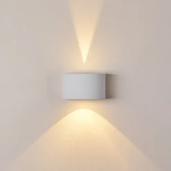 Applique Murale D'Exterieur Windhoek Led Blanc, 2 Lumieres