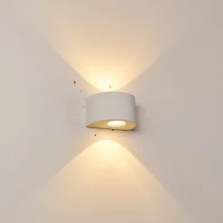 Applique Murale D'Exterieur Windhoek Led Blanc, 2 Lumieres