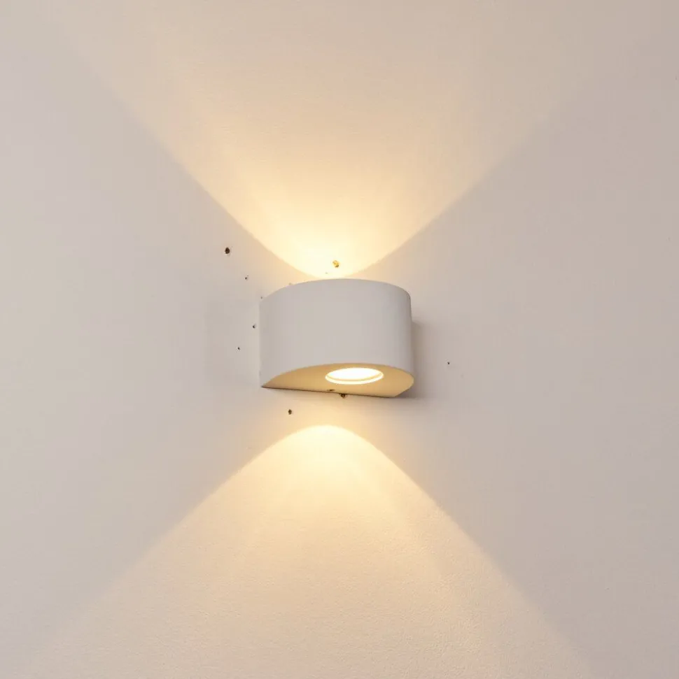 Applique Murale D'Exterieur Windhoek Led Blanc, 2 Lumieres