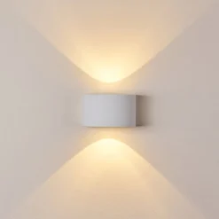 Applique Murale D'Exterieur Windhoek Led Blanc, 2 Lumieres