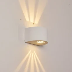 Applique Murale D'Exterieur Windhoek Led Blanc, 2 Lumieres