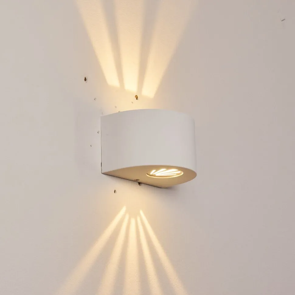 Applique Murale D'Exterieur Windhoek Led Blanc, 2 Lumieres