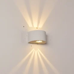 Applique Murale D'Exterieur Windhoek Led Blanc, 2 Lumieres