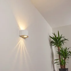 Applique Murale D'Exterieur Windhoek Led Blanc, 2 Lumieres