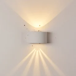 Applique Murale D'Exterieur Windhoek Led Blanc, 2 Lumieres