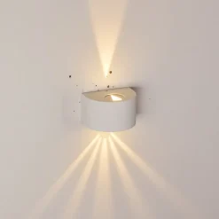 Applique Murale D'Exterieur Windhoek Led Blanc, 2 Lumieres