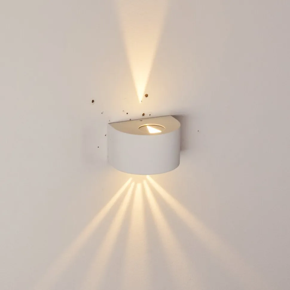 Applique Murale D'Exterieur Windhoek Led Blanc, 2 Lumieres