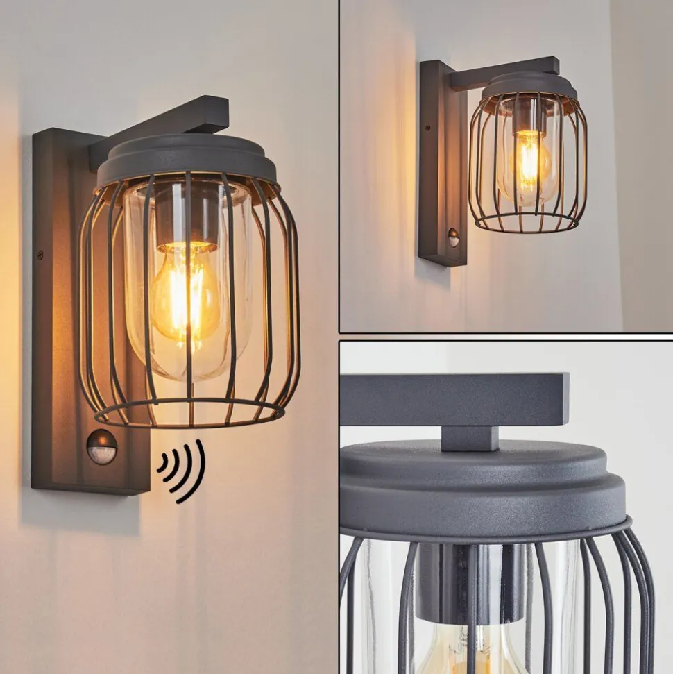Applique Murale D'Exterieur Foothills Anthracite, 1 Lumiere, Detecteur De Mouvement