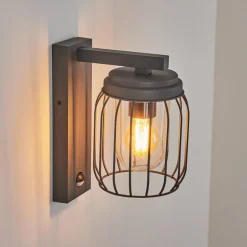 Applique Murale D'Exterieur Foothills Anthracite, 1 Lumiere, Detecteur De Mouvement