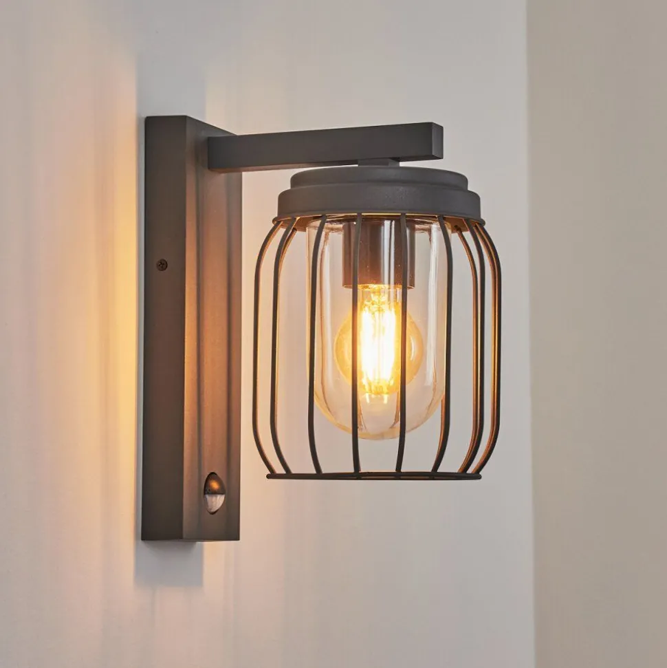 Applique Murale D'Exterieur Foothills Anthracite, 1 Lumiere, Detecteur De Mouvement