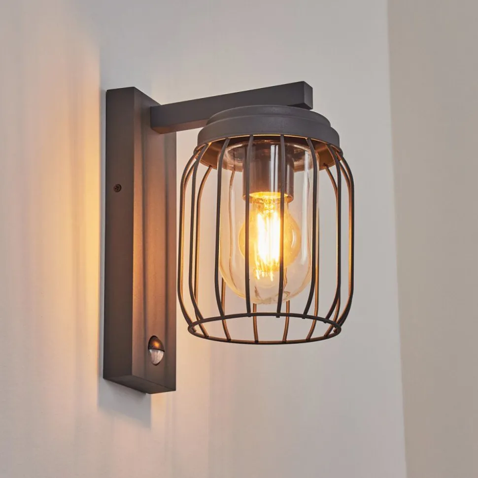 Applique Murale D'Exterieur Foothills Anthracite, 1 Lumiere, Detecteur De Mouvement