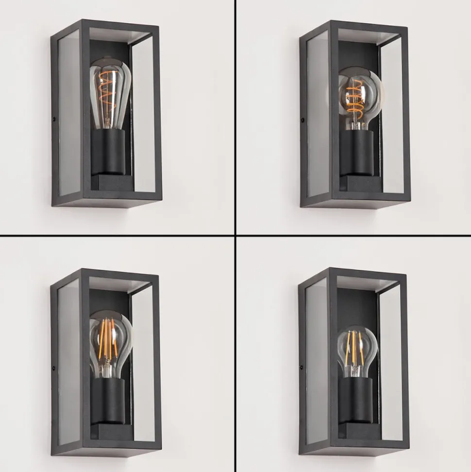 Applique Murale D'Exterieur Hakkas Noir, 1 Lumiere
