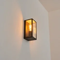 Applique Murale D'Exterieur Hakkas Noir, 1 Lumiere