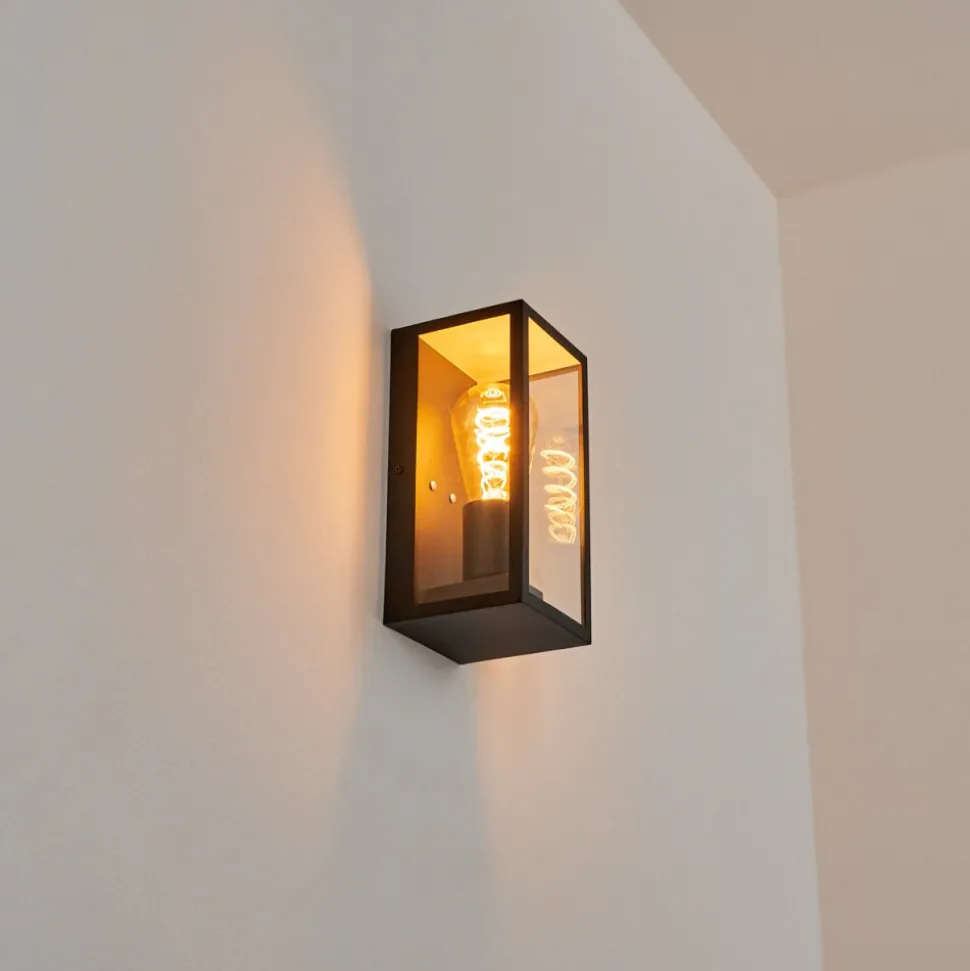 Applique Murale D'Exterieur Hakkas Noir, 1 Lumiere