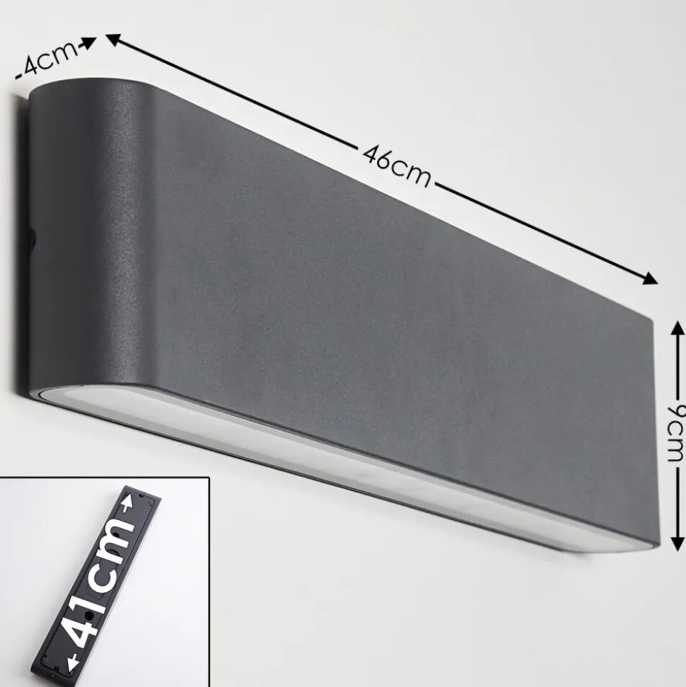 Applique Murale D'Exterieur Tinglev Anthracite, 2 Lumieres