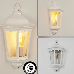 Applique Murale D'Exterieurhongkong Blanc, 1 Lumiere