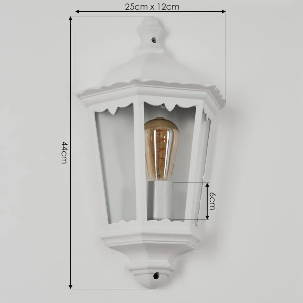 Applique Murale D'Exterieurhongkong Blanc, 1 Lumiere