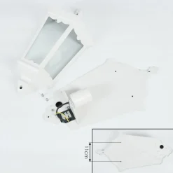 Applique Murale D'Exterieurhongkong Blanc, 1 Lumiere