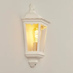 Applique Murale D'Exterieurhongkong Blanc, 1 Lumiere