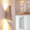 Applique Murale D'Exterieur Gatunga Led Argente, 2 Lumieres