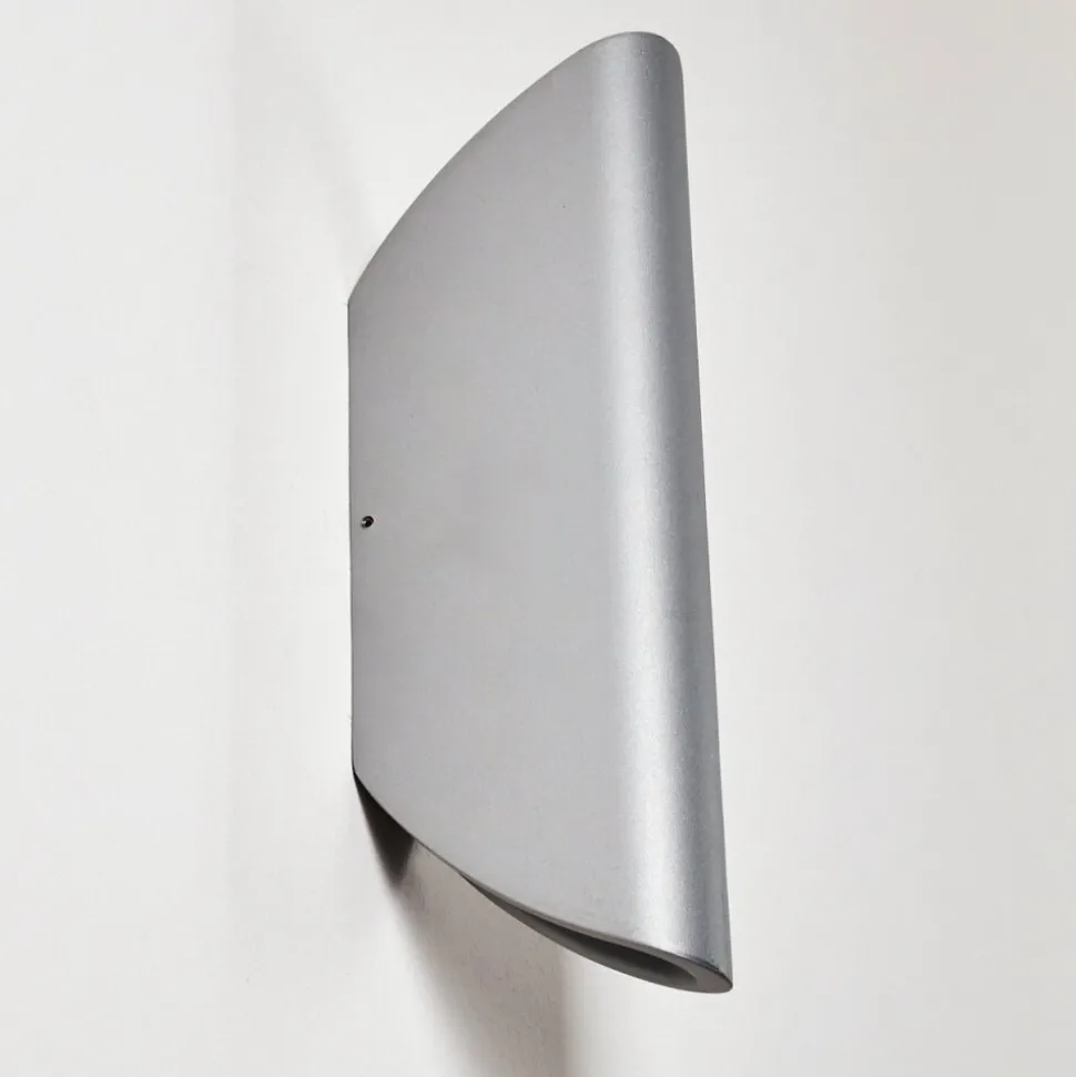 Applique Murale D'Exterieur Gatunga Led Argente, 2 Lumieres