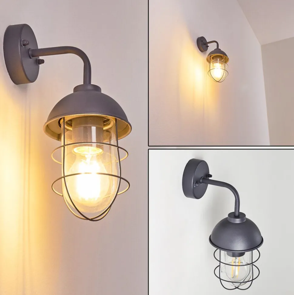 Applique Murale D'Exterieur Toftlund Gris, 1 Lumiere