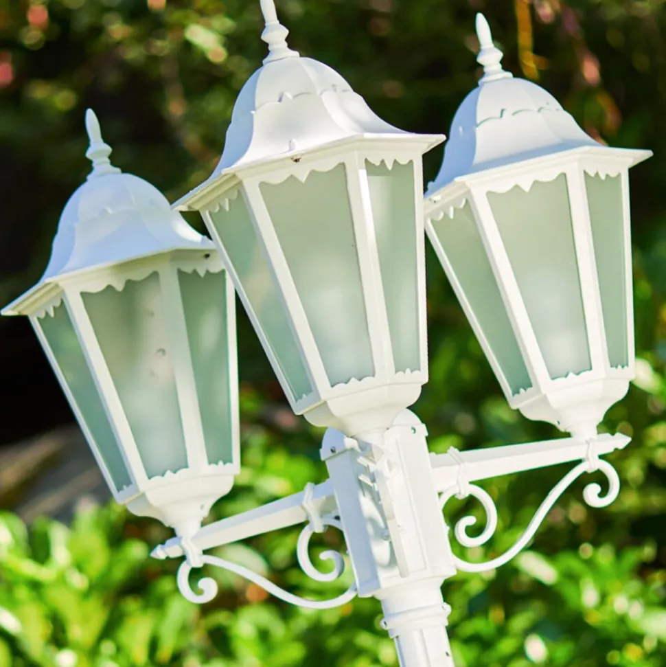 Applique Murale D'Exterieur Led Lutec Focus Blanc, 3 Lumieres