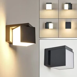 Applique Murale D'Exterieur Swanek Led Anthracite, 1 Lumiere