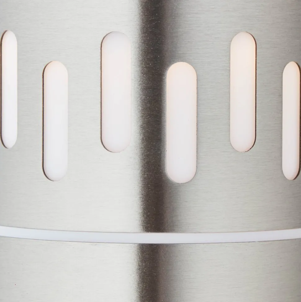 Applique Murale D'Exterieur Brilliant Leigh Argente, 1 Lumiere, Detecteur De Mouvement
